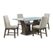 Dapper - 5 Piece Rectangular Standard Height Dining Set Table & Four Chairs - Walnut - Stylish Home Furniture