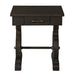 Stone - Chairside Table With PU Base - Dark Walnut - Stylish Home Furniture