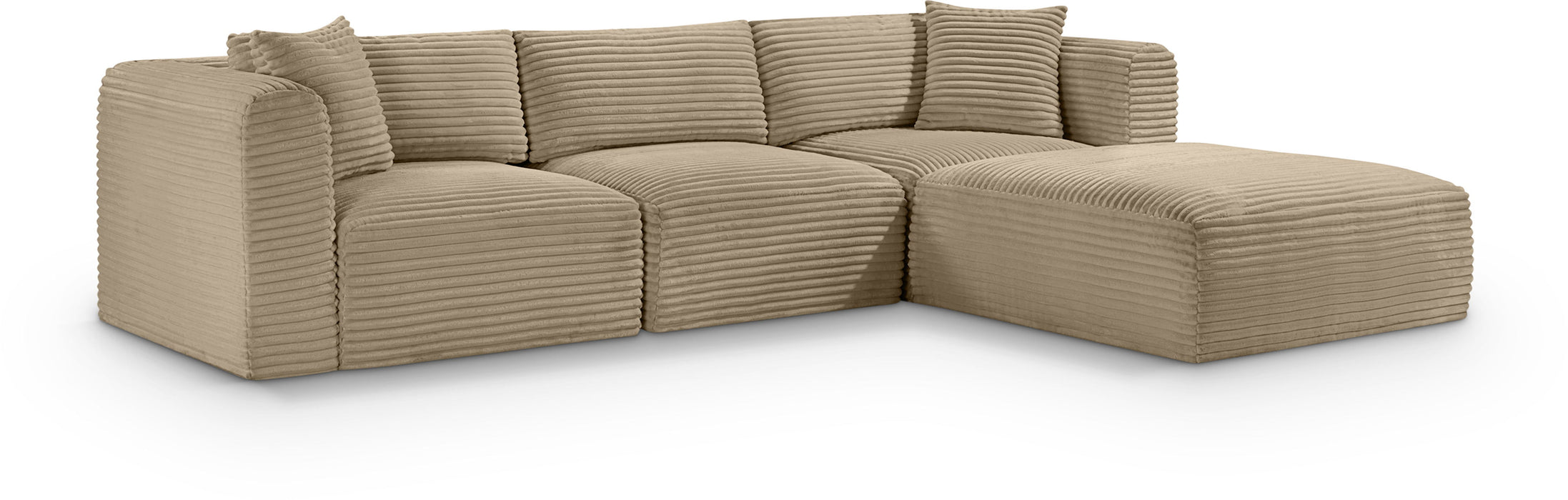 Shaggy - Fabric 4 Piece Modular Sectional