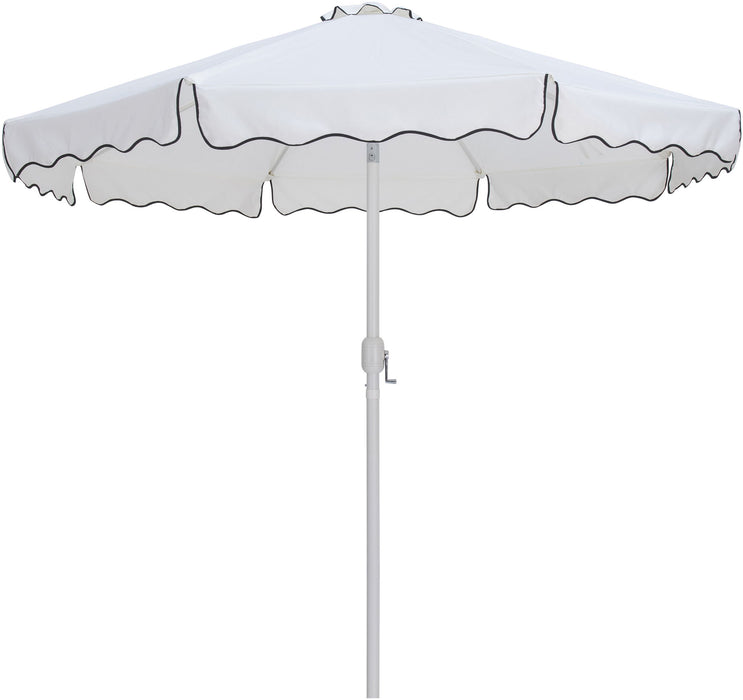 Amalfi - Aluminum Patio Umbrella - Black Base / White Pole - Stylish Home Furniture