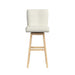 Cambrie - Upholstered Swivel Bar Stool With Boucle (Set of 2) - Beige / Natural - Stylish Home Furniture