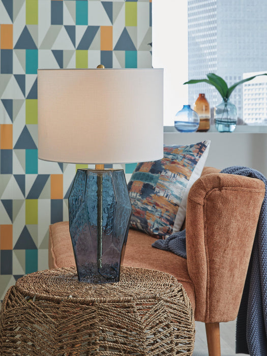 Tallow - Glass Table Lamp - Blue - Stylish Home Furniture