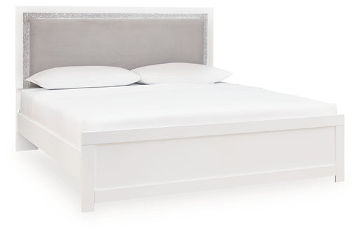 Maeling - King Upholstered Panel Bed - White - Stylish Home Furniture