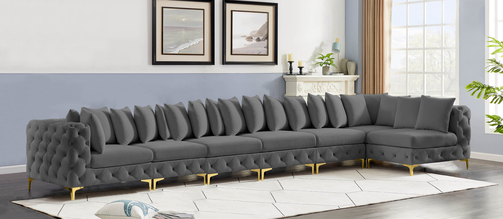 Tremblay - Modular Sectional 7 Piece - Gray - Modern & Contemporary