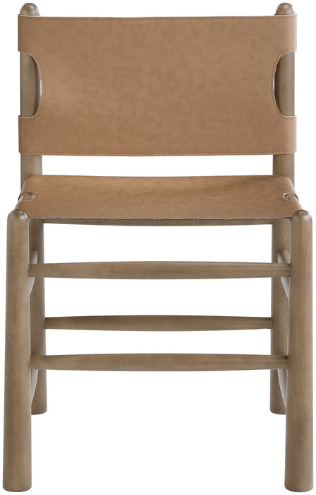 Santos - Vegan Leather Upholstered Dining Chair With Stained Brown Base (Set of 2)