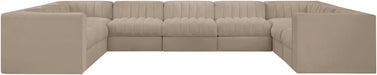Rummi - Velvet Performance Fabric Upholstered 9 Piece Modular Sectional - Stylish Home Furniture