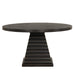 Plateau - 54" Round Dining Table - Top & Base - Dark Brown - Stylish Home Furniture
