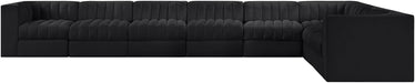 Rummi - Velvet Performance Fabric Upholstered 8 Piece Modular Sectional (With 3 Corner Chairs) - Stylish Home Furniture