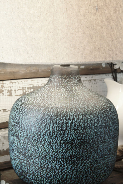 Malthace - Metal Table Lamp  - Patina - Stylish Home Furniture