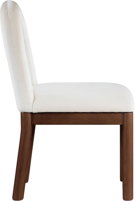 Conrad - Velvet Dining Chair With Brown Legs