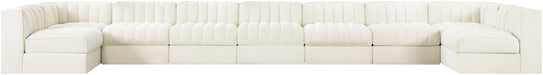 Rummi - Armless Velvet Performance Fabric Upholstered 9 Piece Modular Sectional - Stylish Home Furniture