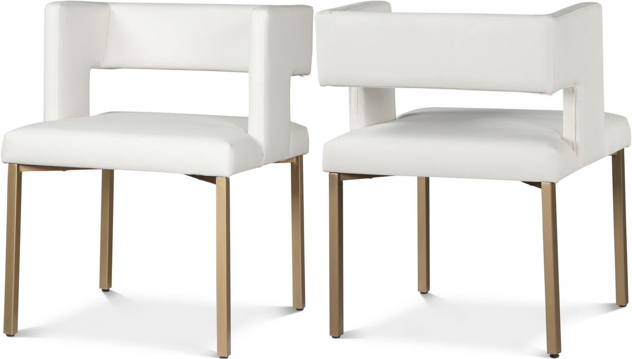 Caleb - Dining Chair with Gold Legs (Set of 2)