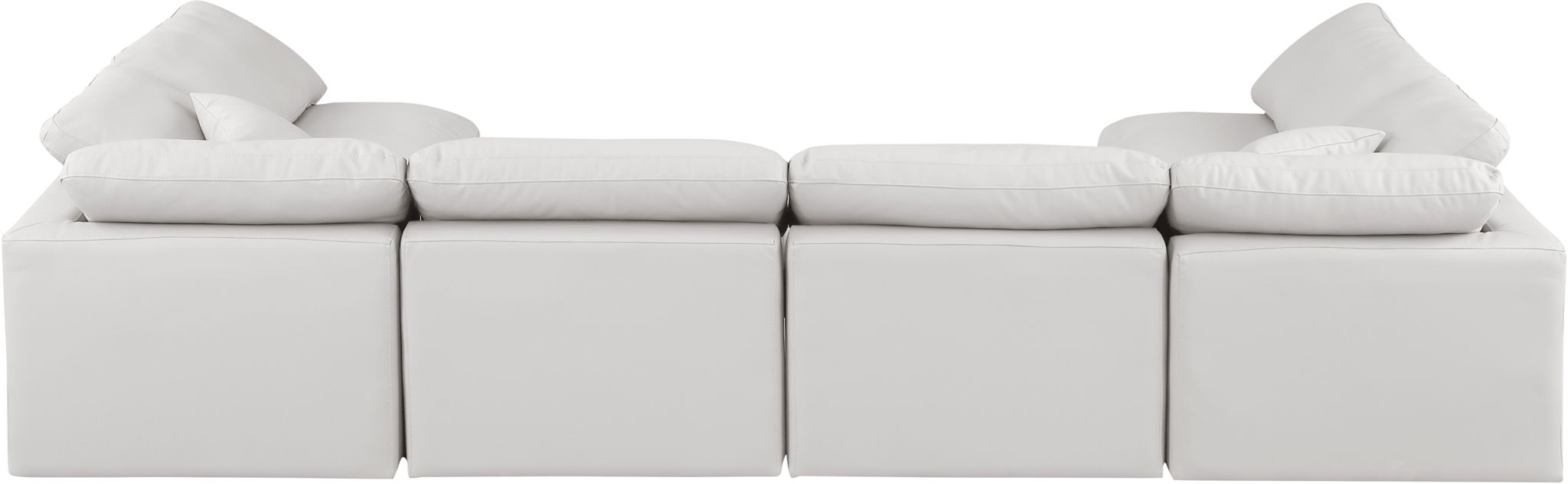 Indulge - Faux Leather 6 Piece Modular U-Shaped Sectional - Stylish Home Furniture