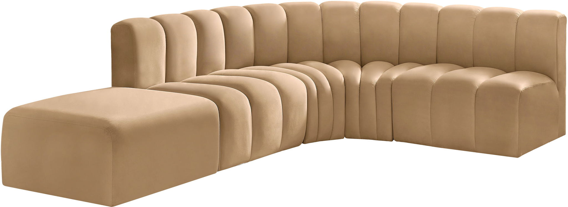 Arc - Velvet 5 Piece Corner Modular Sofa