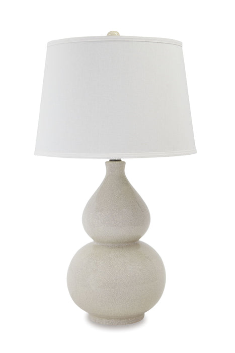 Saffi - Ceramic Table Lamp  - Cream - Stylish Home Furniture