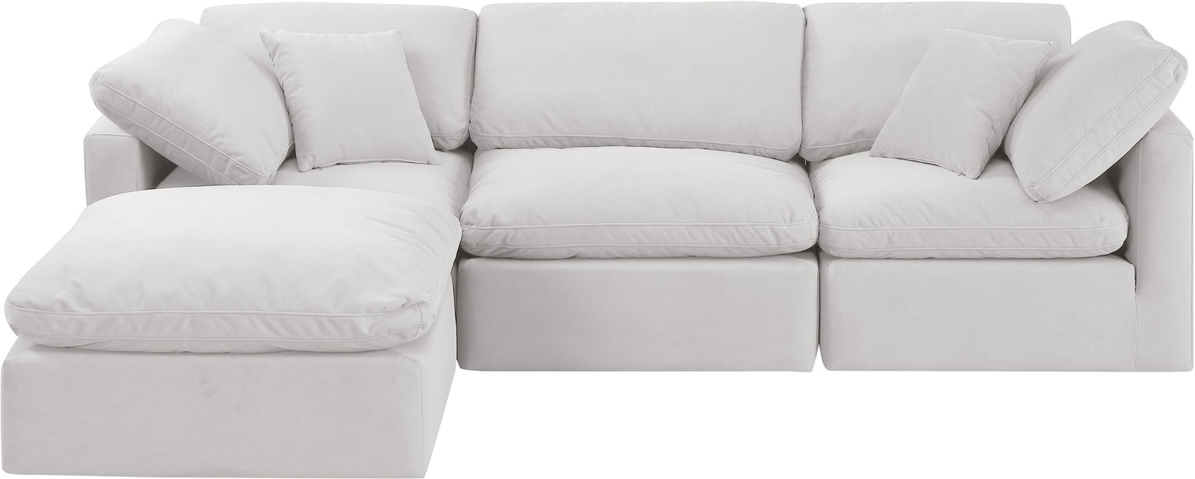 Indulge - Velvet 4 Piece Modular Sectional With Chaise
