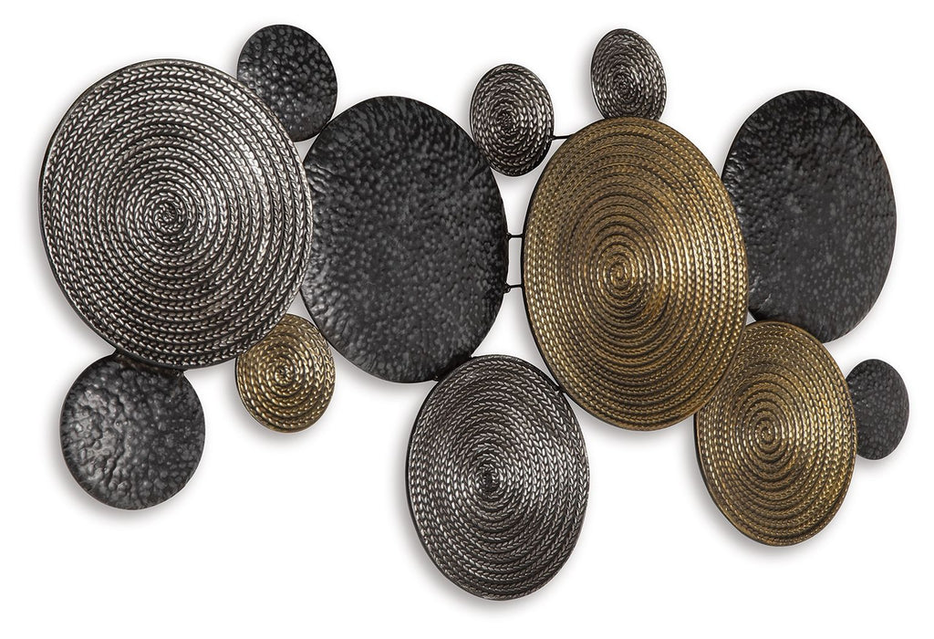 Emsley - Wall Decor - Metallic / Black / Gray - Stylish Home Furniture