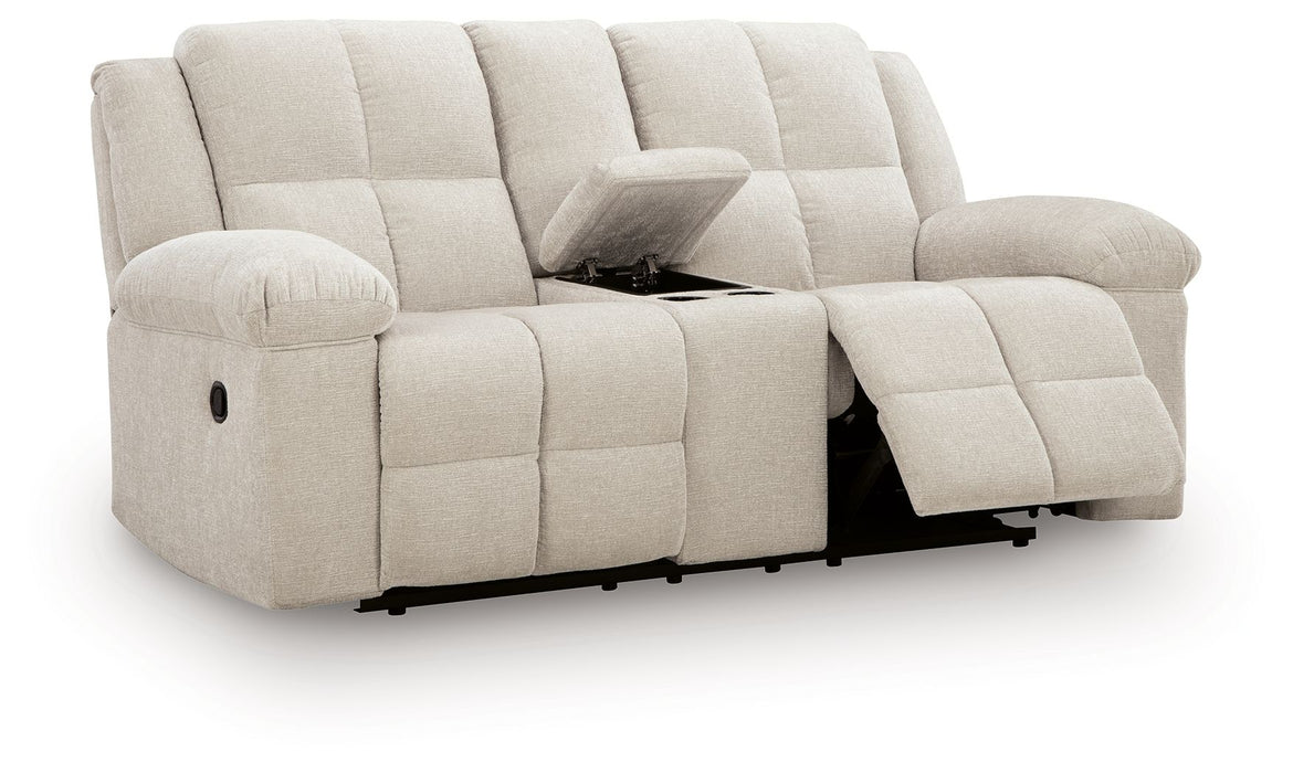 Orlen - Double Reclining Loveseat With Console - Winter - Stylish Home Furniture