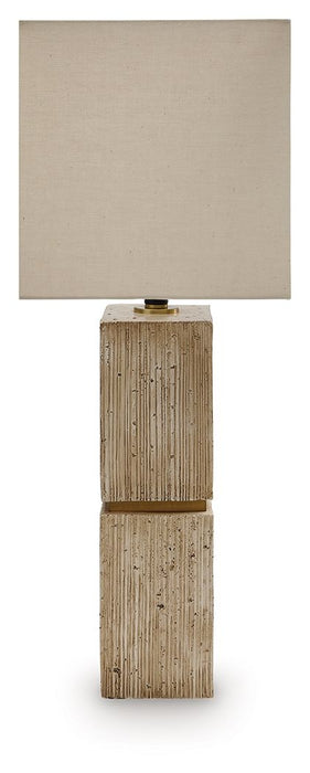 Laddner - Poly Table Lamp - Beige - Stylish Home Furniture