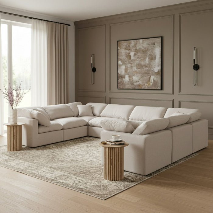 Indulge - Linen 8 Piece Modular Sectional