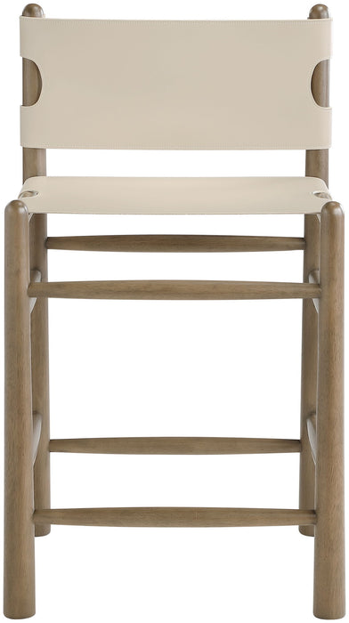 Santos - Upholstered Counter Stool With Stained Brown Base