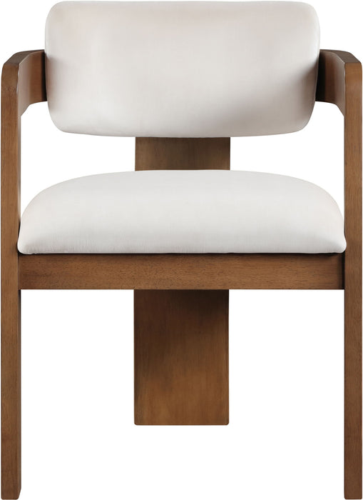 Sacha - Velvet Dining Chair With Brown Base (Set of 2)