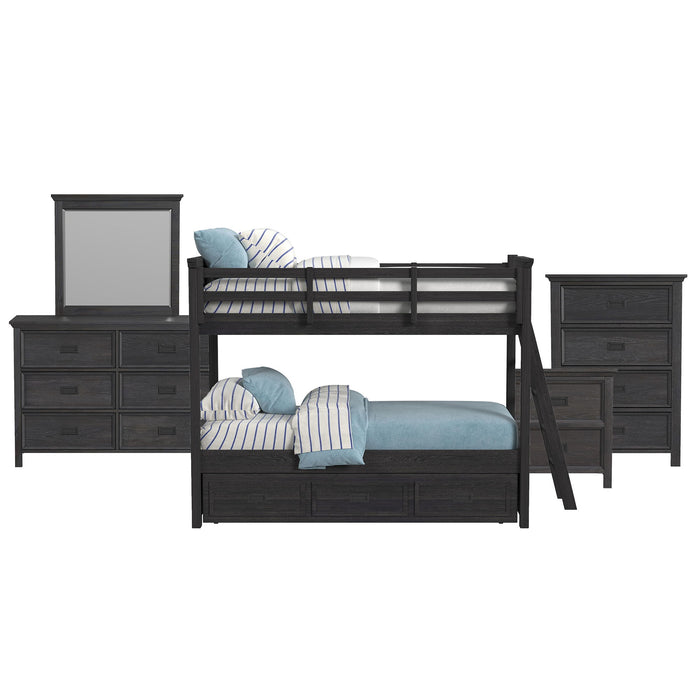 Hampton Kids - Bunk With Ladder And Trundle Bedroom Set - Stylish Home Furniture