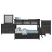 Hampton Kids - Bunk With Ladder And Trundle Bedroom Set - Stylish Home Furniture