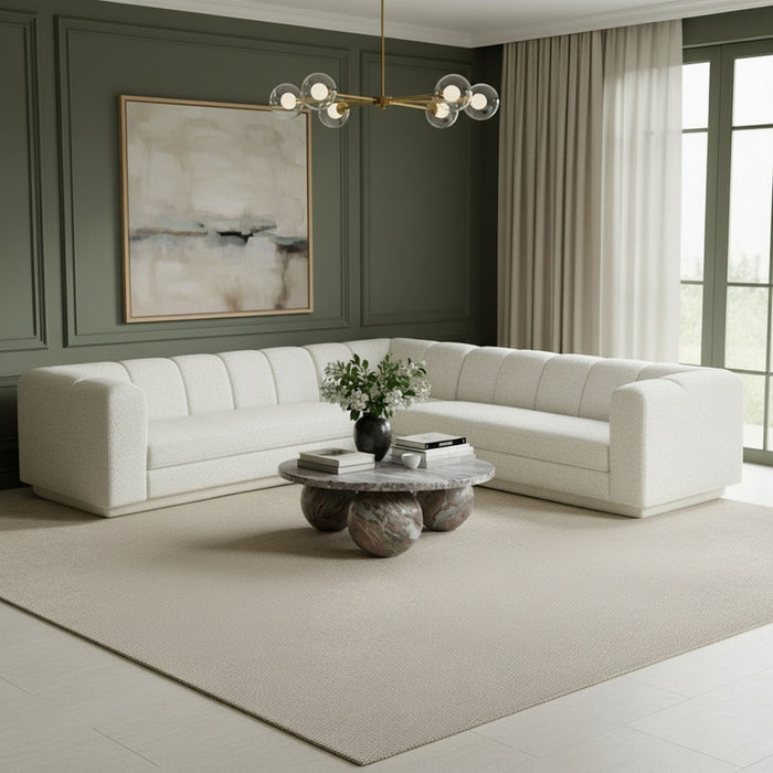 Modari - Sectional - Cream - Stylish Home Furniture