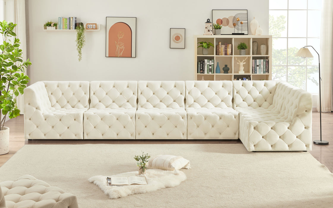 Tuft - Modular Sectional 6 Piece - Cream