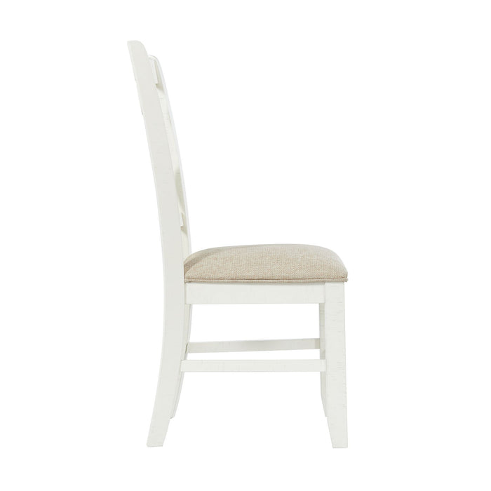 Stone - Wooden Swirl Back Side Chair (Set of 2) - Stylish Home Furniture