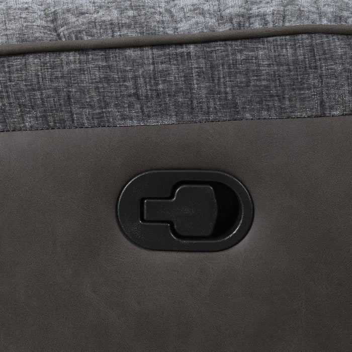 U177 - Motion Sofa With Drop Down Table - Charcoal Gray - Stylish Home Furniture