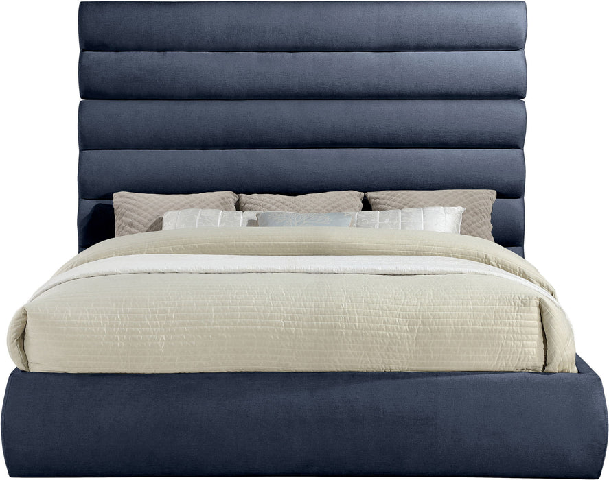 Adam - Chenille Fabric Bed With 70.5" Headboard