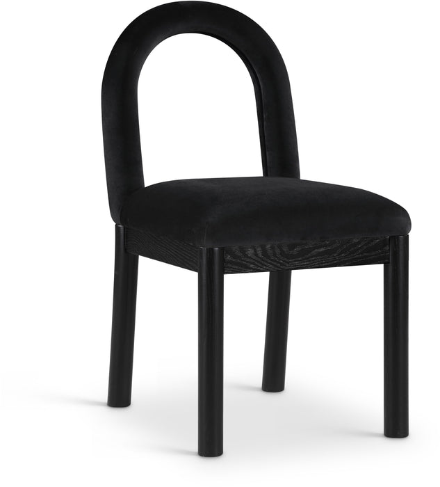 Conrad - Velvet Dining Chair With Black Legs