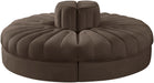 Rummi - Round Velvet Performance Fabric Upholstered 4 Piece Modular Sofa - Stylish Home Furniture