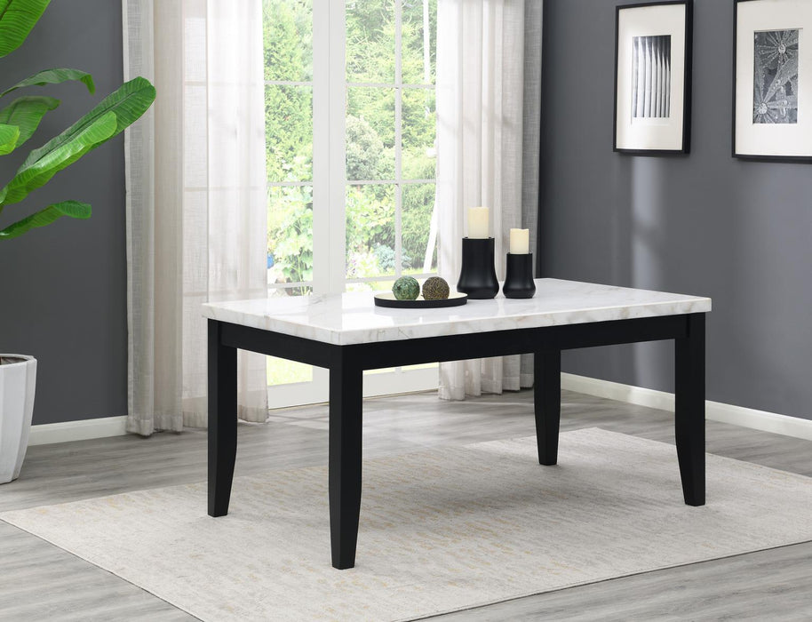 D127 - Marble Dining Table - White