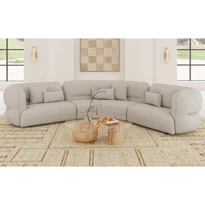 Four Seasons - Sectional Set With 6 Pillows - Camel - Stylish Home Furniture