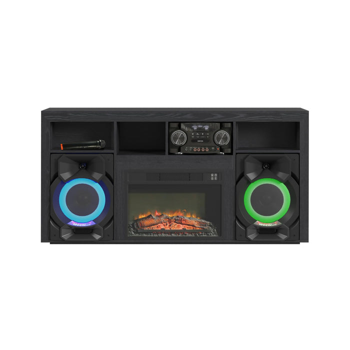 St. Cloud - Fireplace With Sound System - Black - Stylish Home Furniture