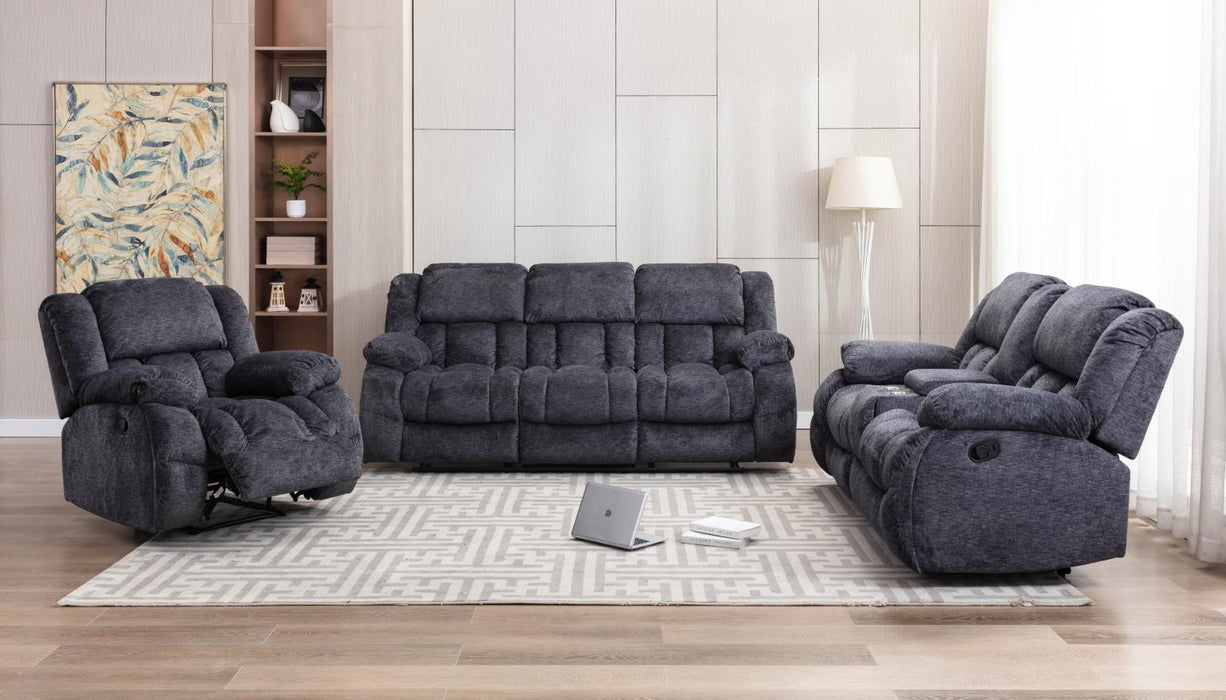 U130 - Motion Loveseat With Console - Gray