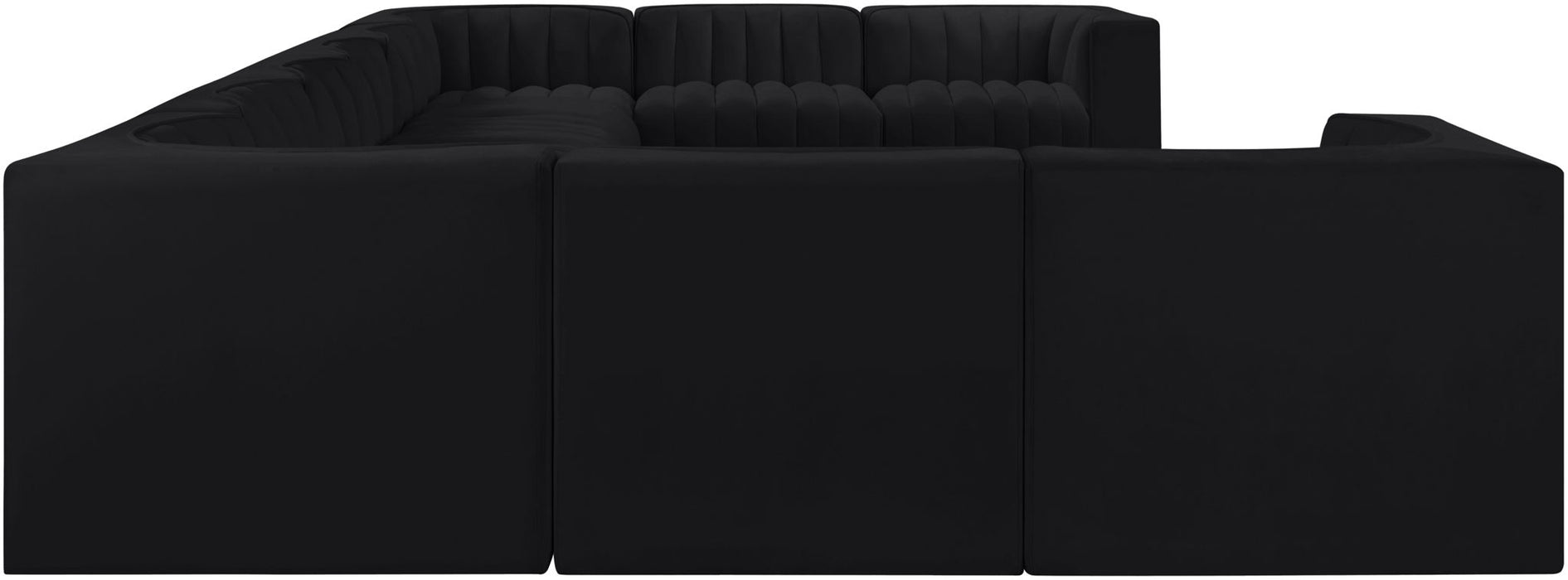 Rummi - Velvet Performance Fabric Upholstered 10 Piece Modular Sectional - Stylish Home Furniture