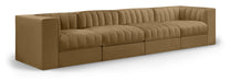 Rummi - Velvet Performance Fabric Upholstered 4 Piece Modular Sofa - Stylish Home Furniture
