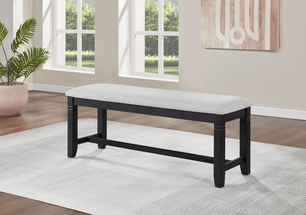 D198 - 6 Piece Dining Room Set (Dining Table, 4 Chairs, Bench) - Black / Dark Brown