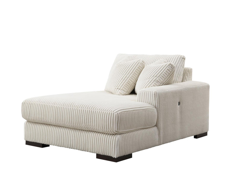 U244 - 6 Piece Living Room Set (2 Armless Chairs, 1 Console, 1 Right Chaise, 1 LAF, 1 Wedge) - White