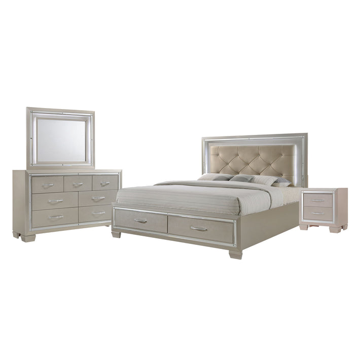 Platinum - Platform Storage Bedroom Set - Stylish Home Furniture