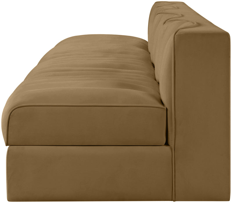 Rummi - Armless Velvet Performance Fabric Upholstered 4 Piece Modular Sofa - Stylish Home Furniture