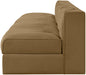 Rummi - Armless Velvet Performance Fabric Upholstered 4 Piece Modular Sofa - Stylish Home Furniture