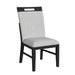 Transcend - Dining Side Chair With Fabric (Set of 2) - Charcoal And Light Gray - Stylish Home Furniture