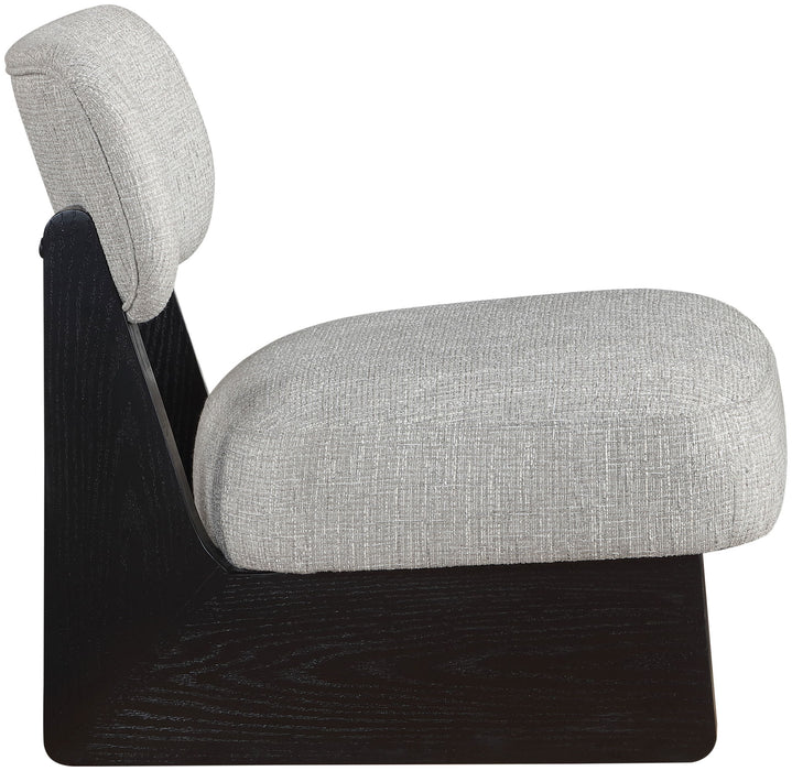 Vetra - Linen Textured Fabric Upholstered Accent Chair With Black Base - Stylish Home Furniture
