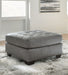 Clairette Court - Oversized Accent Ottoman - Alloy - Stylish Home Furniture