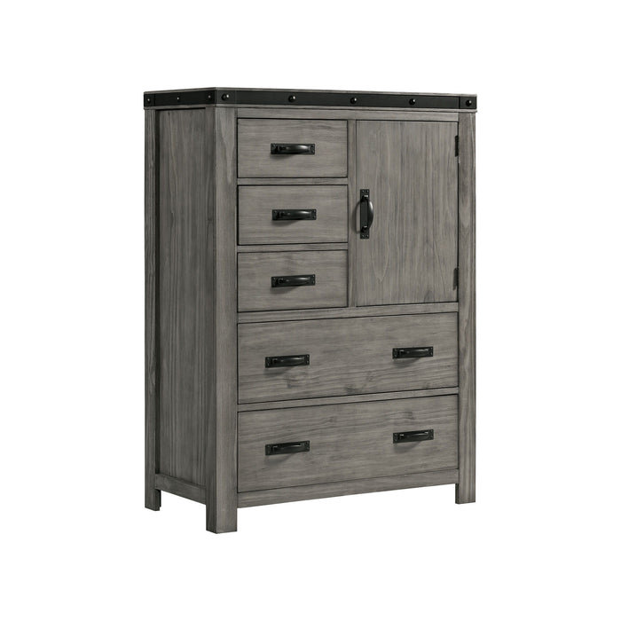 Wade - 5-Drawer Gentlemen Chest - Black Finish - Stylish Home Furniture